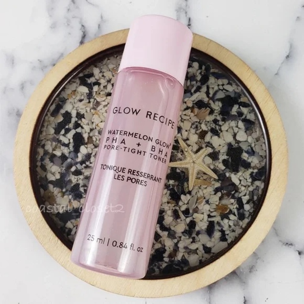 One Step Facial :The Glow Recipe ;Watermelon Glow PHA+BHA Pore-Tight Toner 25ml